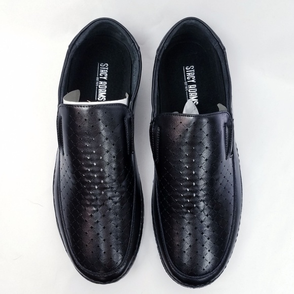 Stacy Adams Mens Loafers Shoes 8.5 M Black Slip On - Picture 3 of 8